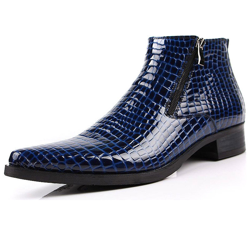 秋冬男拉链时尚短靴潮男高帮鞋商务正装皮鞋尖头马丁靴中帮皮鞋,流行男鞋,高帮鞋,淘宝优惠券,粉丝福利购,淘宝优惠卷