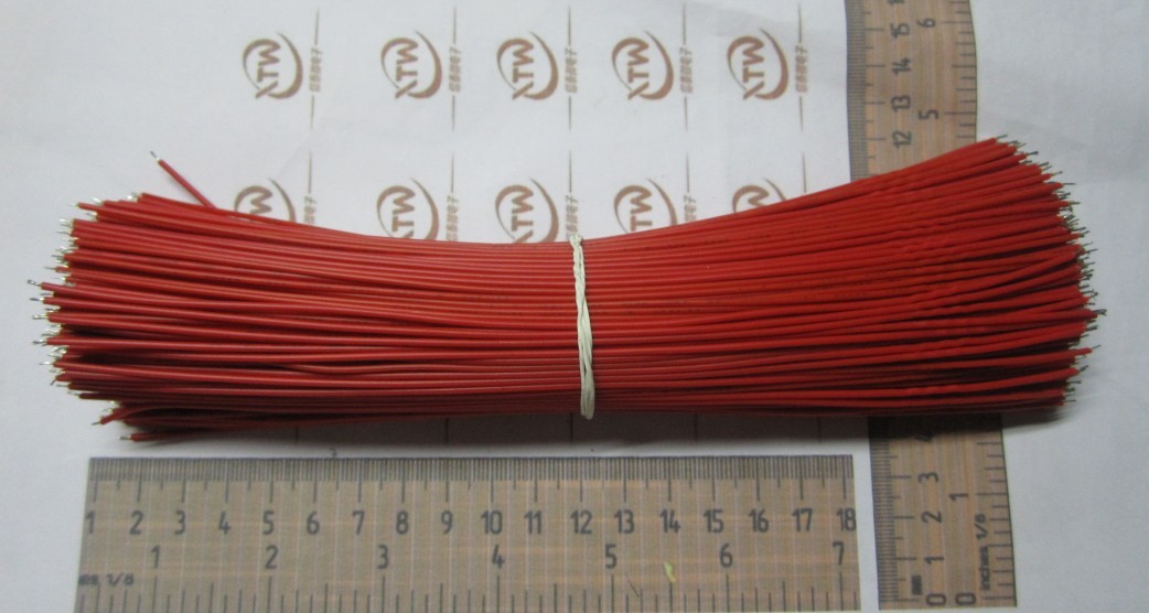 线仔 24AWG 20CM红色导线电子线连接线双头镀锡 2元30条