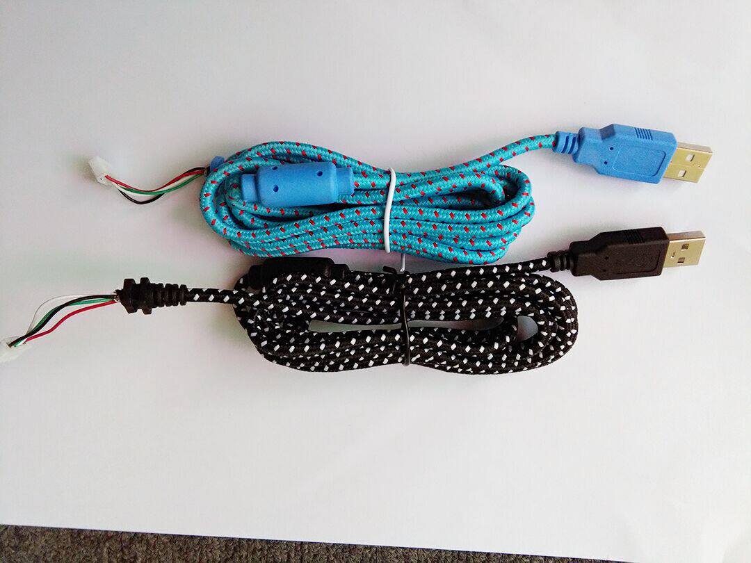 高端街机摇杆彩色编织优质无延迟USB线全铜芯格斗数据线