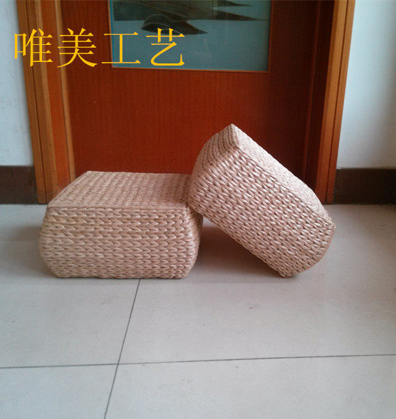 包邮蒲草换鞋坐墩坐凳草编矮凳沙发凳实木墩子脚凳创意小凳子