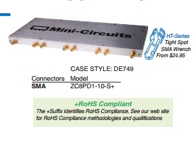 ZC8PD1-10-S+ ZC8PD-900-S Mini-Circuits 原装现货