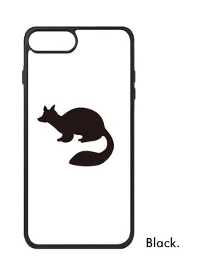 适用于iPhone黑色貂鼠动物剪影Xr手机壳max保护套678plus硅胶11
