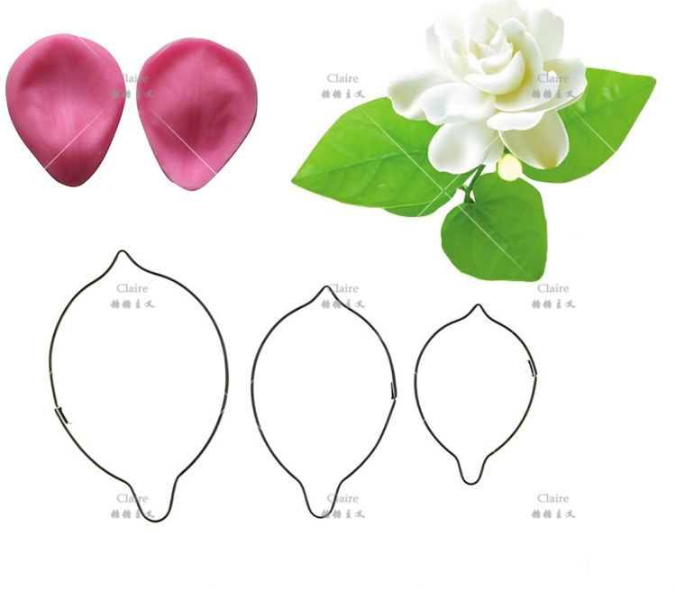 不锈钢花瓣硅胶翻糖蛋糕模具