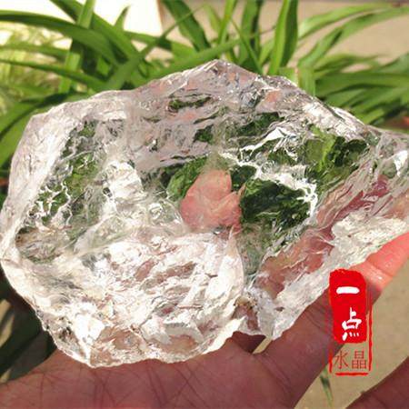 纯天然白水晶原矿雕刻毛料