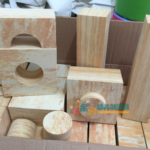 儿童早教室内软体拼装智力教玩具EVA泡沫大颗粒木纹大块积木益智