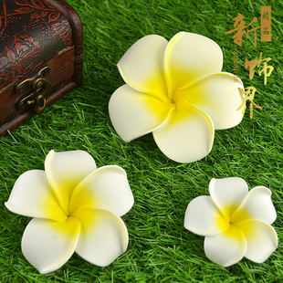 韩国花朵发夹头饰鸡蛋花边夹海边沙滩渡假头花度假沙滩花发饰