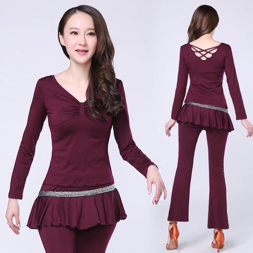 广场舞成人演出服拉丁舞蹈服套装