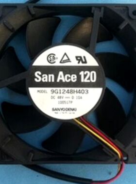日本  12CM静音风扇 12025 48V 0.10A 9G1248H403 双滚珠