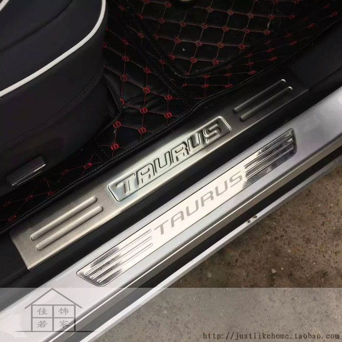 15款福特金牛座 专用不锈钢上门槛条贴 内置防擦迎宾踏板装饰亮条