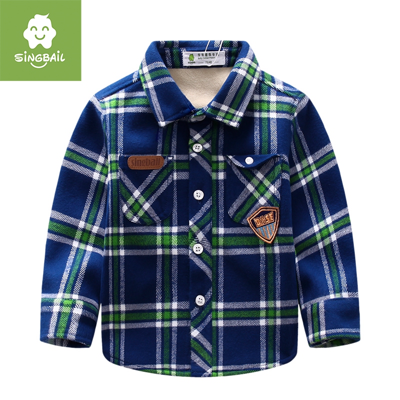 Chemise garcon SINGBAIL à manche longue - Ref 2074885 Image 1