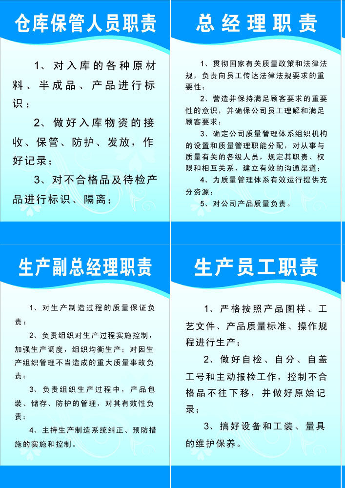 海报印制展板358素材994农业机械公司各工作岗位职责一