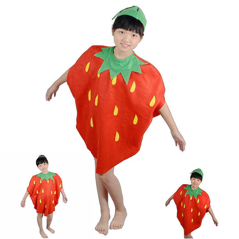 六一儿童演出cos幼儿园水果造型环保时装秀草莓香蕉苹果西瓜服装