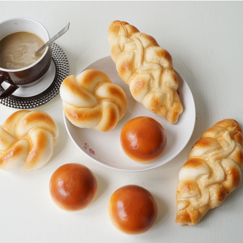 仿真面包甜甜圈麻花叉烧包 食品模型糕点蛋糕模型摆放道具
