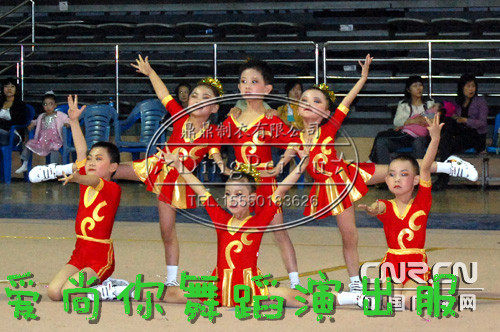 新款儿童啦啦操表演服装少儿体操舞蹈裙幼儿啦啦队舞台演出服女