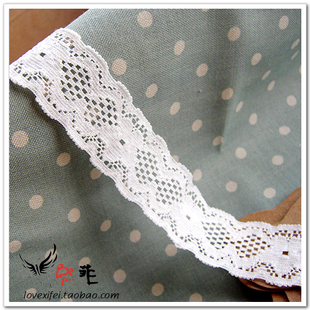 软 2.5元 弹力蕾丝花边 特价 米 2.3CM白色 DIY手工配件