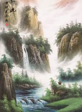 大幅竖向玄关过道装饰画