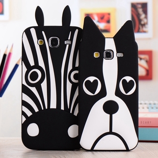 卡通适用于三星P709 9152手机套斑马狗G7106手机壳软note3保护套