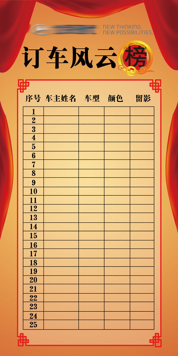 640办公装饰海报展板素材867订车风云榜