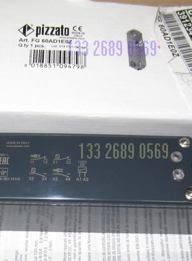 PIZZATO FG60FD1D0Z 电磁式和独立式执行器的安全开关