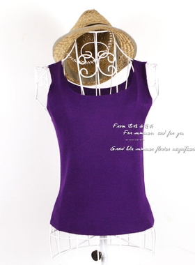 特惠百搭小背心吊带上衣紫色多色入新款女装打底无袖夏装