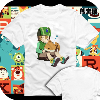 数码宝贝数码暴龙digimon巴达兽阿武衣服T恤短袖动漫周边