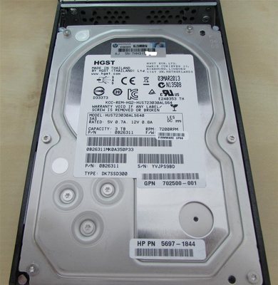 HP 3PAR 3T  硬盘 QR500A M6720  6G SAS 3.5  3PAR 697391-001