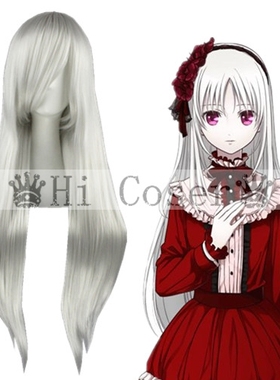 Hicoser琴酒/萨菲罗斯/长直发80cm 银白色 cosplay假发033D