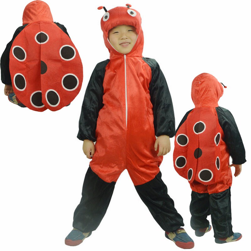 万圣节儿童化妆舞会服装活动表演服饰演出服儿童动物可爱瓢虫服装