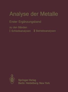 【预订】Analyse Der Metalle: Erster Erganzun...