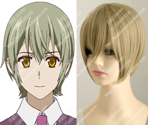 cos假发 Unlight 布勞 Blau 亚麻绿 抹茶绿 茶绿 收脸蓬松短发