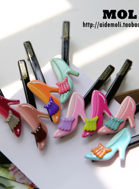 韩国进口 AZNAVOUR AZ  小性感高跟鞋造型 发夹边夹鸭嘴夹