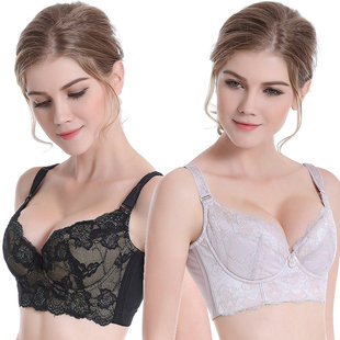 现货五排扣调整型文胸薄杯软钢圈四分之三内衣女聚拢收副乳上托
