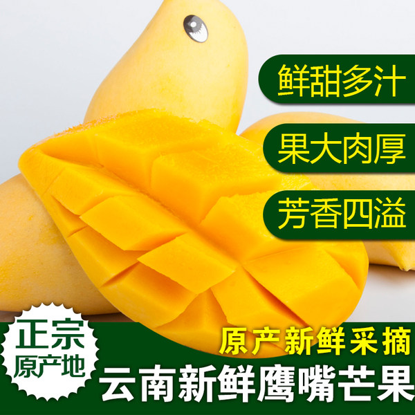 一品优 云南鹰嘴芒果 5斤装7~10个左右 优惠券折后¥29.9包邮(¥49.9-20)