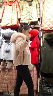 2016新款 休闲欧吉俪娜 海宁皮草皮衣羊剪绒狐狸领女外套短款