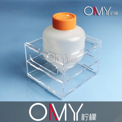 OAMAY 500ml 有机玻璃离心管架 1/2孔 450ml透明 孔径97mm