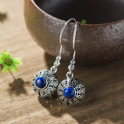 Thai natural lapis lazuli earrings 925 Silver European fashion personality women''s fashion earrings new