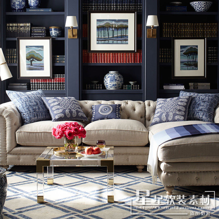 星星软装-2352张高清美英式风格家具及配饰白底与场景图 素材