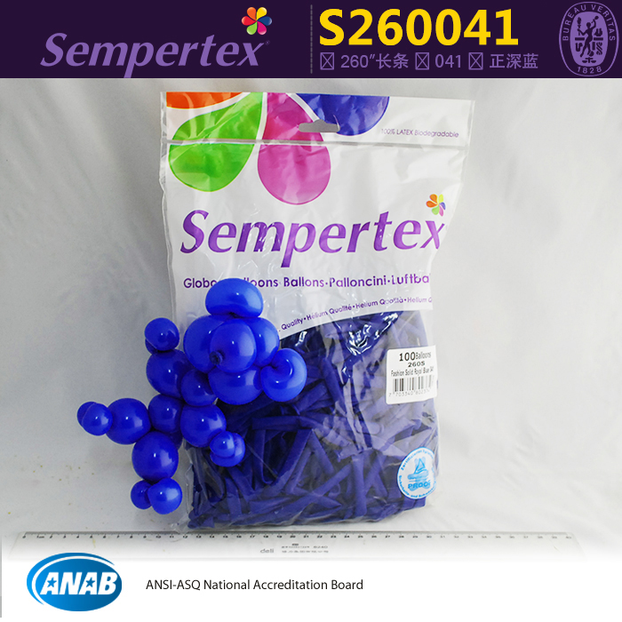 ÕýÉîÀ¶S260041ħÊõÇò 260±ê׼ɫ Ô×°½ø¿ÚSempertex Èé½ºÆøÇò