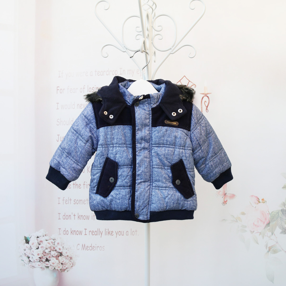 3折特价婴姿坊男童装内绒厚80码