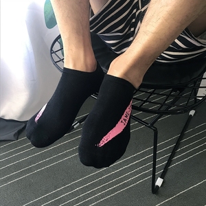 男士薄款船袜潮男浅口白袜纯棉防臭运动休闲袜子透气黑袜百搭潮流