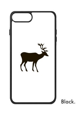 适用于iPhone黑色鹿动物剪影Xr手机壳max保护套678plus硅胶11