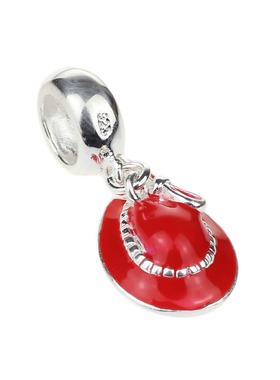 毕亨特纯银红色帽子吊坠手链项链