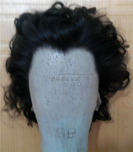 自然黑假发手工制作真人发丝