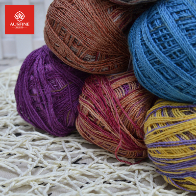 花色长段染棉麻线