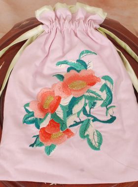 独家手工制作唐装古装汉服设计配饰绣花小手袋2015新款山茶007
