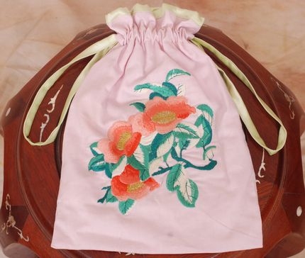 独家手工制作唐装古装汉服设计配饰绣花小手袋2015新款山茶007