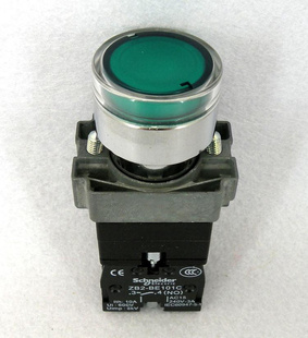 原厂施耐德 带灯按钮开关 XB2-BW33B1C XB2BW33B1C AC/DC24V 1NO