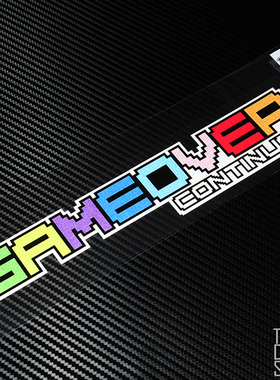 TUTU圖圖車貼 游戏结束GAMEOVER趣味贴纸 汽车贴电摩反光贴纸 贴