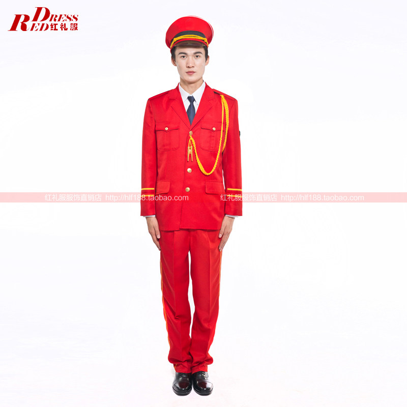 四色升旗礼服鼓乐队服装军乐队礼服仪仗队演出服国旗班管乐团舞台