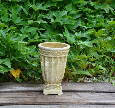 欧式陶艺花器花瓶田园花盆复古